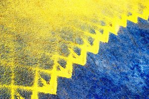 Yellow and Blue Street Markings