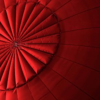 Red Hot Air Balloon Abstract