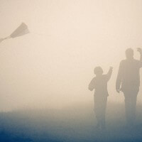 Kite Flying In Fog