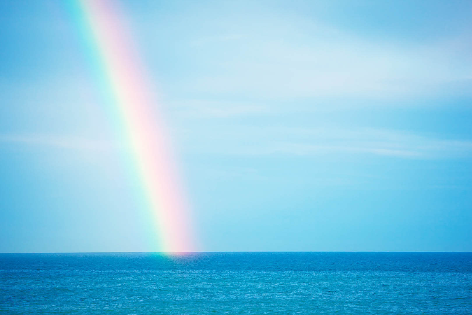 Rainbow At Sea